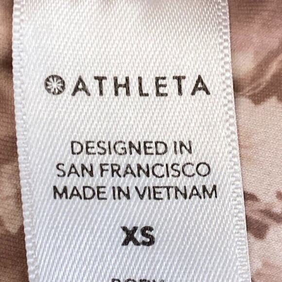 Athleta Legging Womens Extra Small Pink Elation Printed Floral Roses Activewear - Picture 2 of 16